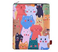 Couverture pour les amateurs de livres, protecteur de livre broché, tissu lavable, housses pour livres avec fermeture éclair, taille moyenne, 29,4 x 20,7 cm, imprimé animal, motif animal, 11x8.7inches