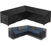 Couverture pour meubles de jardin en L - housse de protection imperméable - 1 pièce - 600D - 215x215x80x85cm