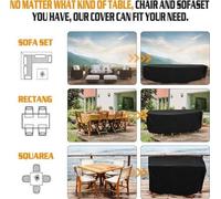 Couverture pour meubles de jardin, toile Oxford 420D, meubles de jardin imperméable, housse de protection, meubles de jardin, résistant à l'hiver, couverture pour table de jardin, résistant à la déchi