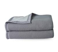 Couverture pure laine vierge Woolmark 500g/m² VOLTA 240x300 cm Gris Acier