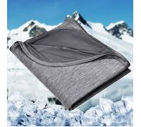 Couverture rafraîchissante d'été - AIMOONSA - 200x220 - Gris - Double face - Légère, absorbant la chaleur