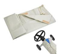 Couverture Rouleau de Piscine, Pliables 420D Oxford Étanche chaleur Solaire Anti-Vent Pluie Poussière/UV Bâche Protection Cordon Serrage, pour l'hiver et l'été, bobines Enrouleurs (Beige A, 490*96cm)