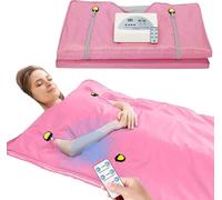 Couverture sauna infrarouge, température réglable, dispositifs de sécurité, taille confortable , couleur rose, prise 220 V UE