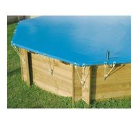 Bâche de sécurité et hivernage - UBBINK - Pour piscine bois Ibbink - 360 cm - Bleu