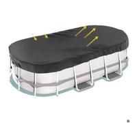 Couverture solaire ovale 488x305 cm - Robuste, étanche & anti-poussière pour piscine hors sol