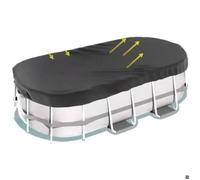 Couverture solaire ovale 488x305 cm - Robuste, étanche & anti-poussière pour piscine hors sol