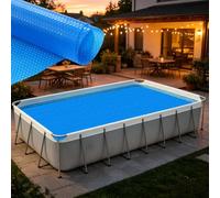 Couverture Solaire Piscine 85 x 100 cm Épaisseur 400 µm, Anti-Évaporation et Saletés, Chauffe l'eau et Économie D'Énergie, Rouleau Découpable, Bâche à Bulles pour Piscine, Bleu
