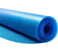 Couverture solaire pour piscine, couverture à bulles pour piscine ronde de 5,49 m, couverture solaire pour piscine de 16 mil avec bulles et matériau PE, absorption de la chaleur pendant la journée, ré
