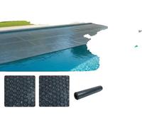 Couverture solaire pour piscine, en matériau PE, dimensions 600 x 400 cm, épaisseur de 110 microns, réduit les pertes de chaleur, légère et facile à installer