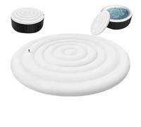 Couverture Spa Gonflable Couvercle Rond Gonflable de 145 cm for Spa extérieur, Coupe-Vent, imperméable et Thermique pour Spa, Extérieur Jardin