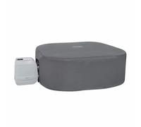 Bestway Couverture thermique EnergySense complète pour spa rond Ø 236 x 71 cm étanche gris foncé