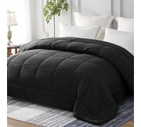 Couverture toute saison Unyqoos® 135 x 200 cm, noire – en microfibre de polyester respirante, garnissage en polyester 300 g/m², légère et super douce, facile d'entretien