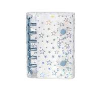 Couverture transparente pour classeur à anneaux | Protection pour planificateur A7 avec étoiles scintillantes pour budget - Classeur à anneaux | Organiseur d'albums, agendas, enveloppes de monnaie et