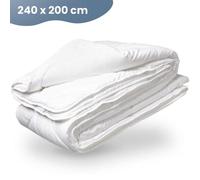 Couverture Unyqoos® Luxueuse et ultra-douce, idéale toute l'année, dimensions 240 x 200 cm, pour lit double – Qualité hôtel, housse en microfibre, hypoallergénique e chaleur 2