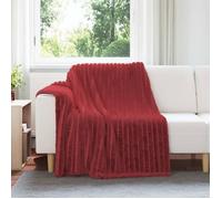 Couverture - VIDAXL - Jeté - Rouge bordeaux - Toison - 200 x 150 cm