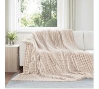 Couverture - VIDAXL - Lot 6 Couvertures 270 x 240 cm - Beige - Polaire synthétique - Portable et légère