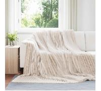 Couverture - VIDAXL - Lot de 6 - 240 x 220 cm - Beige - Toison synthétique