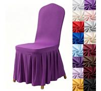 Couvertures Chaise Jupe Plissée Tissu Spandex D'événements Banquet D'hôtel