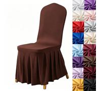 Couvertures Chaise Jupe Plissée Tissu Spandex D'événements Banquet D'hôtel