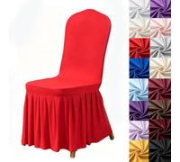 Couvertures Chaise Jupe Plissée Tissu Spandex D'événements Banquet D'hôtel