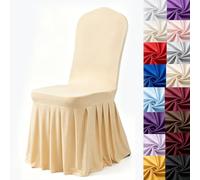 Couvertures Chaise Jupe Plissée Tissu Spandex D'événements Banquet D'hôtel
