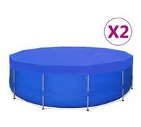 vidaXL Couvertures de piscine 2 pcs. PE Rond 460 cm 90 g/m