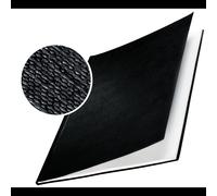 Couvertures de reliure Leitz impressBIND A4 carton 1.75mm surface lin vernie capacité 140 feuilles lot de 10 noir