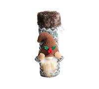 Couvertures de vin de Noël, couverture de bouteille de vin - Bouteille de vin souple Couvre-bouteille de champagne,Jolies couvercles de bouteilles de vin, gnomes suédois Tomte, décorations de