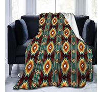 Couvertures Ethnique Navajo Amérindien Sud-Ouest Doux Et Chaud Couverture De Décoration Intérieure Chaude Et Légère Jeté Canapé Flanelle pour Convient À Toutes Les Saisons 150X130Cm