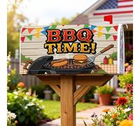 Couvertures magnétiques de boîte aux lettres pour grill, décoration de pelouse, hot-dog, hamburger, été, rouge, 53,3 x 65,5 cm