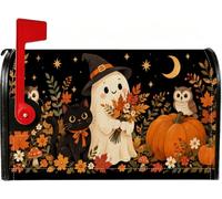 Couvertures magnétiques pour boîte aux lettres Halloween fantôme sorcière | Illustration fantaisie, couverture de boîte aux lettres, thème récolte d'automne, fixation magnétique