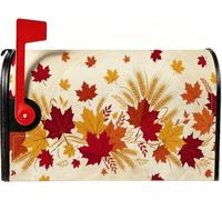 Couvertures magnétiques pour boîte aux lettres Motif feuilles d'érable 45,7 | Tiges de blé, couvercle de boîte aux lettres, thème récolte, attrait saisonnier, fixation magnétique