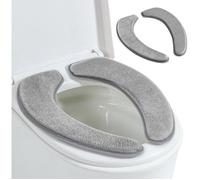 Couvre-abattant WC chauffant en mousse à mémoire de forme, modèle adhésif lavable, pour siège ovale et allongé