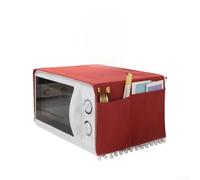 Couvre Assiette Micro-Onde en pour coton Polyester - Couvercle Anti-Éclaboussures Réutilisable avec Sortie de Vapeur pour Chauffage Alimentaire - Gris Trapèze 26cm(Jujube Red)