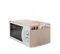 Couvre Assiette Micro-Onde en pour coton Polyester - Couvercle Anti-Éclaboussures Réutilisable avec Sortie de Vapeur pour Chauffage Alimentaire - Gris Trapèze 26cm(Asamai)