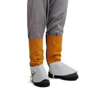 Couvre-bottes de soudage en cuir de vache, résistant à la chaleur avec sangles de sécurité pour soudure, coupe, forge et travail des métaux, tiges de protection pour chaussures (blanc grisâtre) (jaune