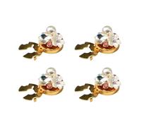 Couvre-boutons - 4pcs Décoration de robe en strass perlé | Boutons de manchette pour égouts, tailleurs, artistes, manteaux de vacances, jupes, costumes de fête, pour femmes