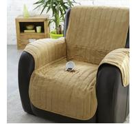 Couvre canapé / fauteuil - OSE - Housse 1 place - Tissu suédine imperméable - Anti-tache lavable - Polyester