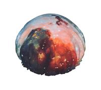 Couvre-cheveux pour la douche avec impression galaxie 3D, réglable, grand bonnet de douche imperméable et élégant