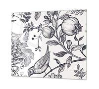 Couvre-cuisinière à induction - Planche de cuisine en verre trempé - Couvre-plaques de cuisson - UNE PIÈCE (60x52 cm) ou DEUX PIÈCES (30x52 cm chacune); D15 Série Dessins: Dessin 52
