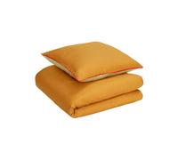 Couvre-lit 100% coton orange, réversible, uni, pour lit double - Hübsch, Aki - 140x200 cm