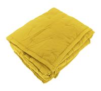 Couvre-lit 180x240 cm CELESTE velours piquage points brodés jaune Gold