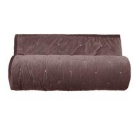 Couvre-lit 180x240 GIPSY velours piquage points brodés gris Bison