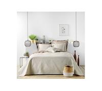 Couvre-Lit & 2 Housses de Coussin Romane 220x240cm Naturel
