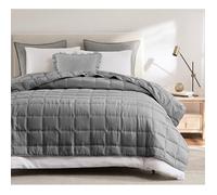 Couvre Lit 2 Personnes 220x240 cm, Dessus Lit 2 Personnes Gris, Jeté Lit Boutis Matelassage à 220 x 240 cm#Gris JETEE DE LIT