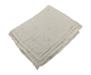 Couvre-lit 220x240 cm CELESTE velours piquage points brodés beige loutre
