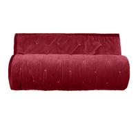 Couvre-lit 240x260 GIPSY velours piquage points brodés rose Pourpre