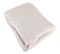 Couvre-lit 260x240 cm 100% coton collection PAROS beige ficelle