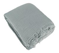 Couvre-lit 260x240 cm 100% coton collection PAROS vert lichen
