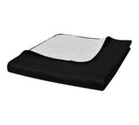 Couvre lit à double face matelassé Noir Blanc 230x260 cm Noir G